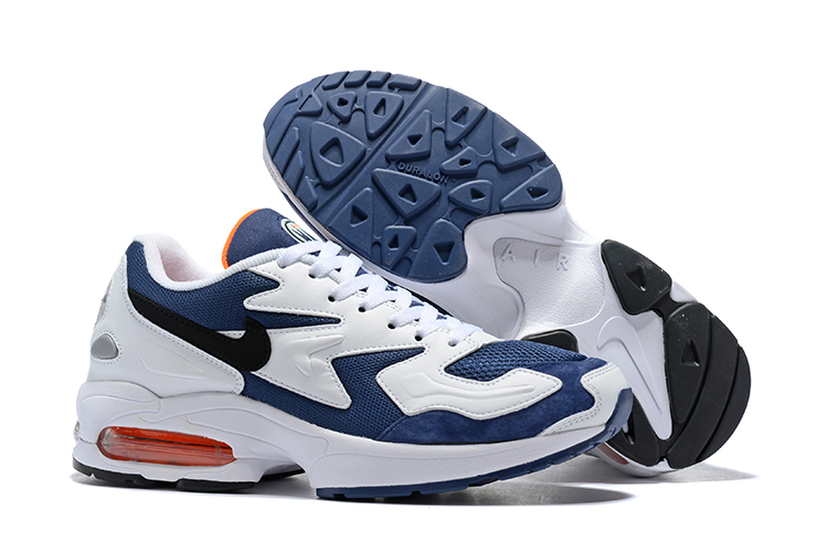 Nike Air Max 2 White Blue Black Orange Shoes - Click Image to Close